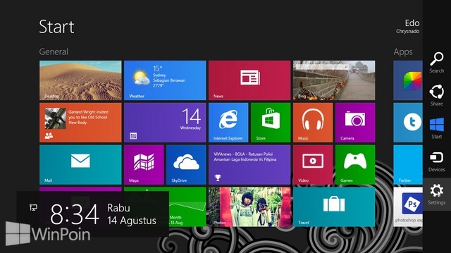 Cara Membersihkan Notifikasi Live Tile pada Start Screen di Windows 8