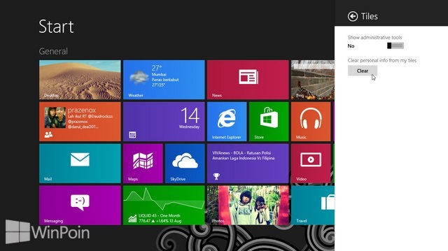 Cara Membersihkan Notifikasi Live Tile pada Start Screen di Windows 8