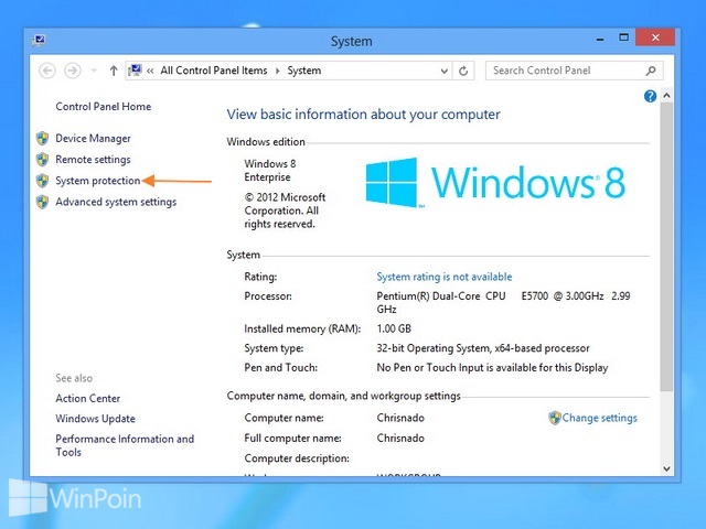 Cara Membuat System Restore di Windows 8