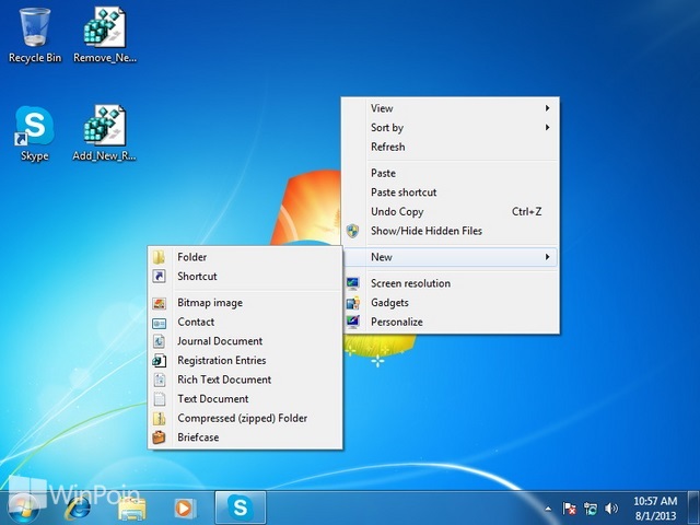 Cara Menambahkan New Registry pada Klik Kanan Windows