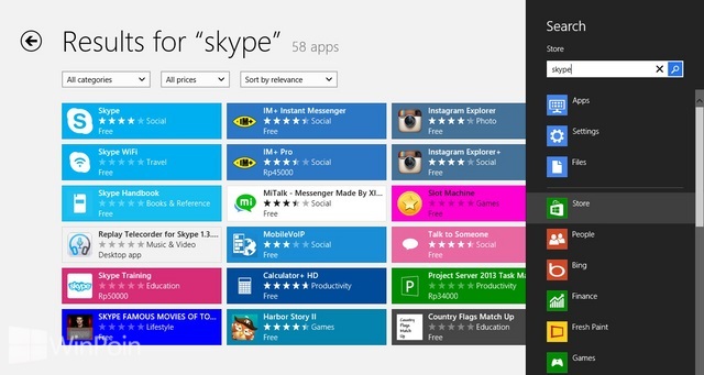 Cara Mencari Aplikasi dari Windows Store di Windows 8