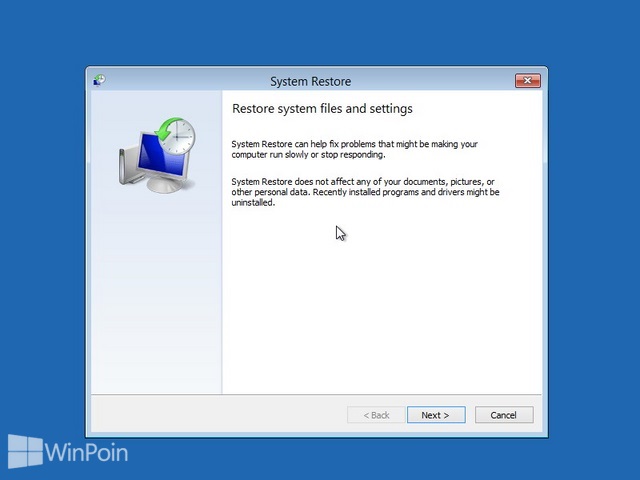 Cara Menggunakan System Restore Windows 8