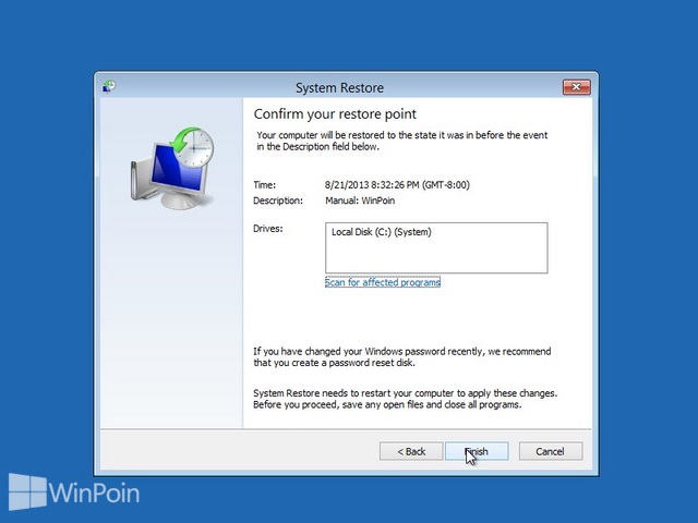 Cara Menggunakan System Restore Windows 8