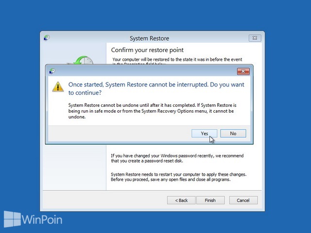 Cara Menggunakan System Restore Windows 8