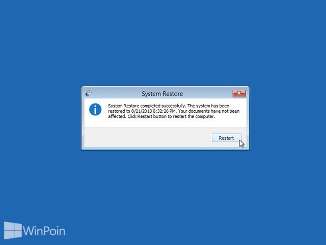 Cara Menggunakan System Restore Windows 8