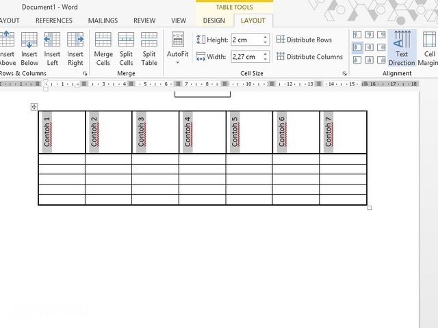 Cara Mengubah Arah Text di Word 2013