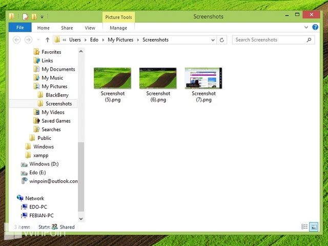 Cara Reset Screenshot Counter di Windows 8