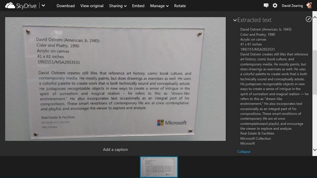 SkyDrive Kini Bisa Membaca Teks di Gambar!