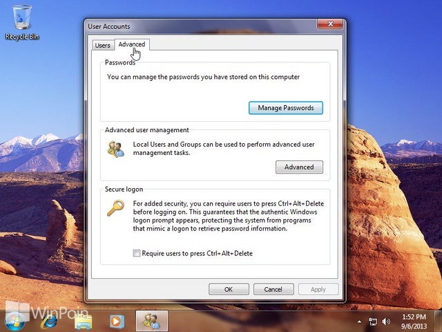 Cara Mengaktifkan Secure Log on Ctrl+Alt+Del Windows 7