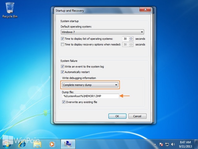 Cara Mengganti Lokasi Penyimpanan Memory Dump Windows