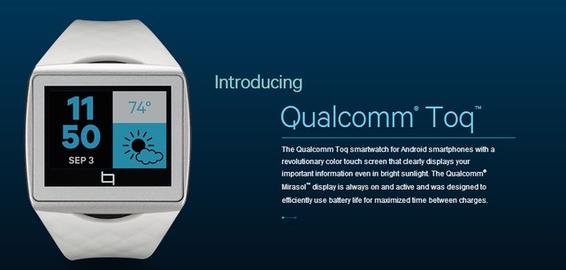 Qualcomm Merilis Toq, Smartwatch Berbasis Android