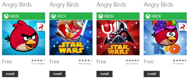 4 Seri Game Angry Birds Digratiskan di Windows Phone Store