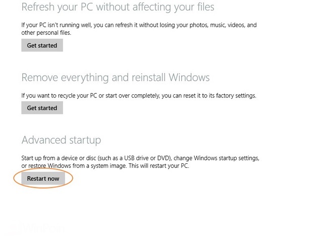 Cara Boot ke Advanced Startup Options di Windows 8.1