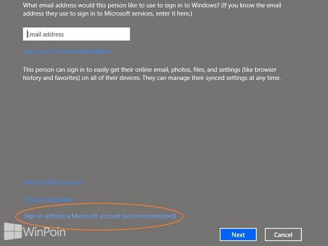 Cara Membuat Akun Offline Baru di Windows 8.1