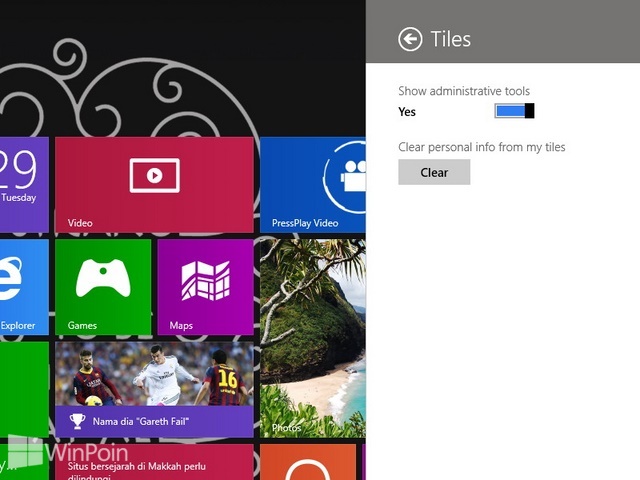 Cara Menampilkan Administrative Tools di Start Screen Windows 8.1