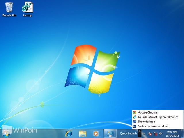 Cara Mengaktifkan dan Mematikan Quick Launch Windows 7