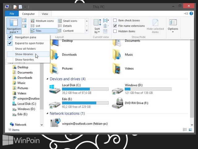 Cara Mengembalikan Folder Library di Windows 8.1