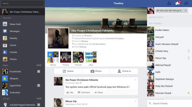 Inilah Aplikasi Facebook Official untuk Windows 8.1 [Review Esklusif]