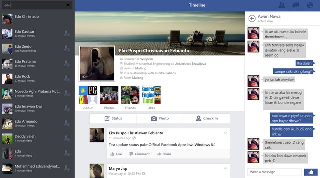 Inilah Aplikasi Facebook Official untuk Windows 8.1 [Review Esklusif]