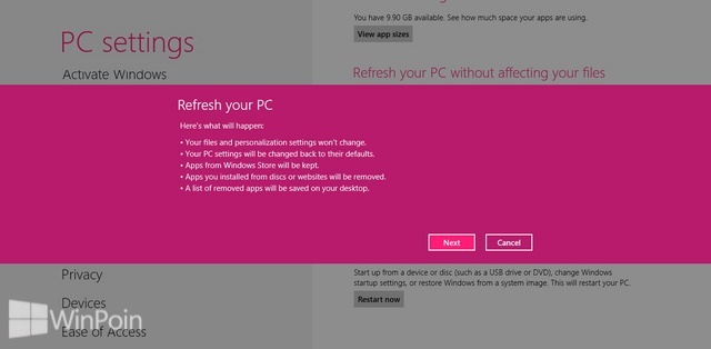 Cara Melakukan Refresh di Windows 8