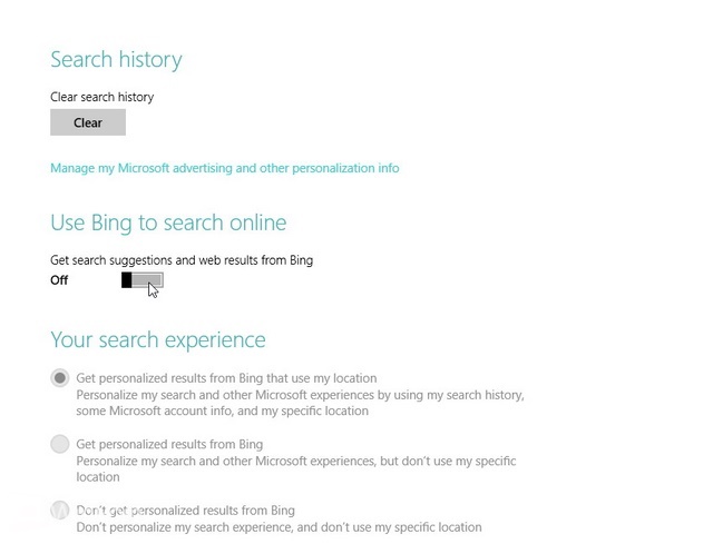 Cara Mematikan Bing Search di Windows 8.1