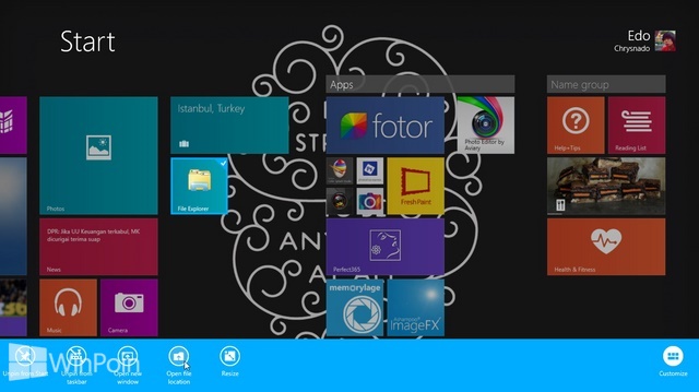 Cara Mengganti Icon dan Nama Tile Start Screen di Windows 8 & 8.1