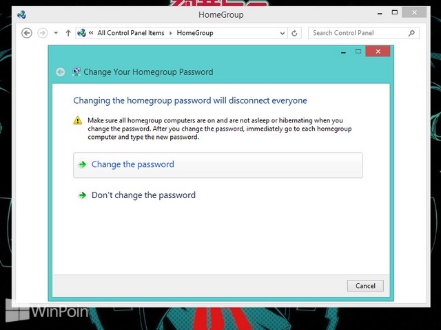 Cara Mengganti Password HomeGroup di Windows 8
