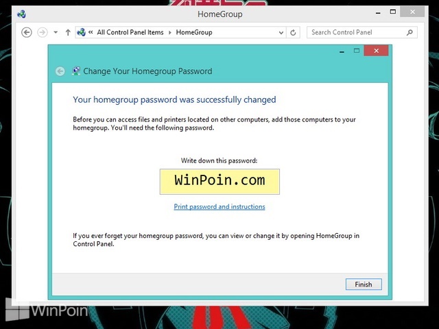 Cara Mengganti Password HomeGroup di Windows 8