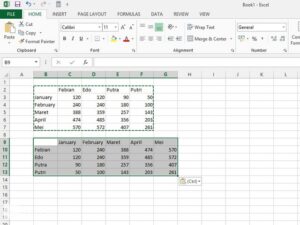 Cara Memindahkan Tempat Kolom dan Baris di Excel 2013