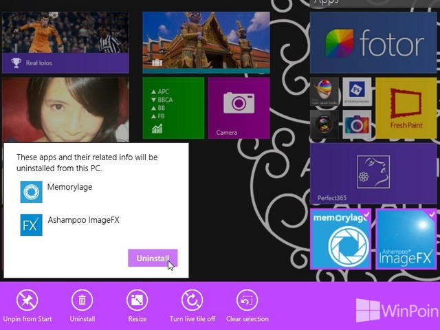 Cara Uninstall Aplikasi Windows Store di Windows 8.1