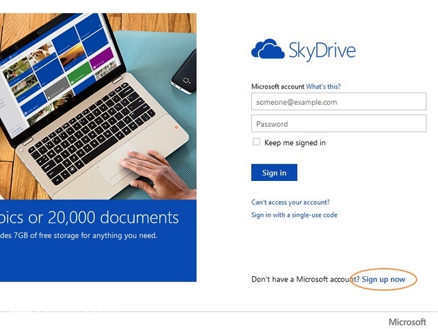 Cara Membuat Akun Skydrive