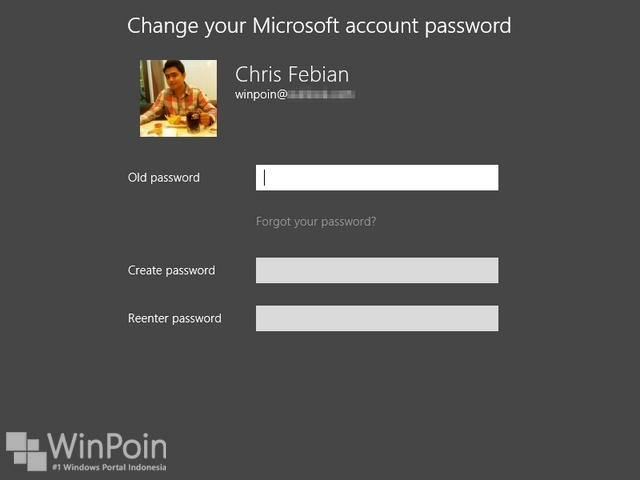 Cara Mengganti Password di Windows 8.1 (Akun Online)