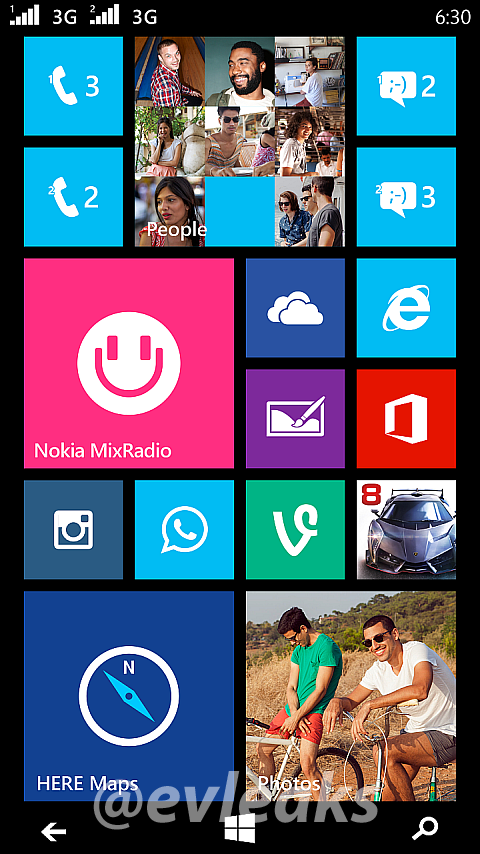 Screenshot dari Tampilan Nokia Dual-SIM Moneypenny Bocor