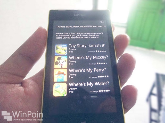 Giveaway: Dapatkan 7 Game Gratis dari Disney untuk Windows Phone