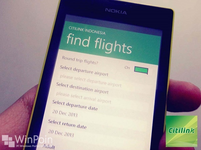 Aplikasi Official Citilink Indonesia Kini ada di Windows Phone