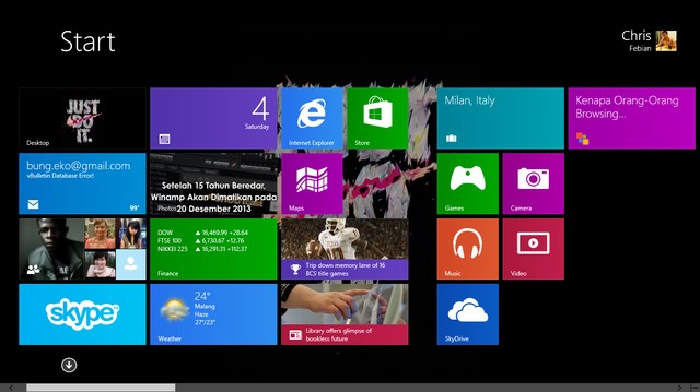 Windows 8 dan 8.1 Menguasai 10.49 Persen Market Share OS