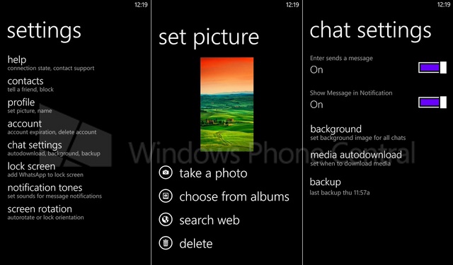 Aplikasi WhatsApp BETA Windows Phone Bisa Custom Background Chat