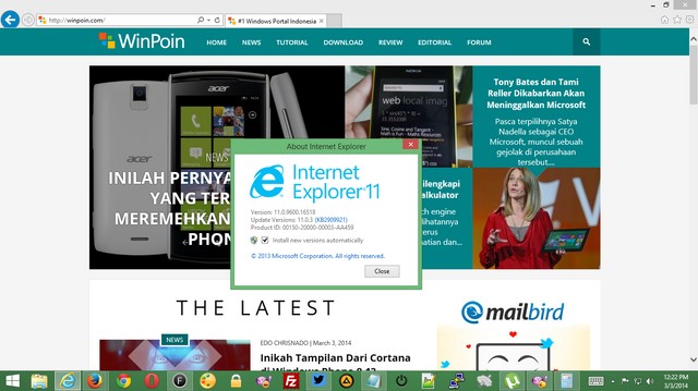 Internet Explorer 11 Kini Lebih Populer daripada Google Chrome