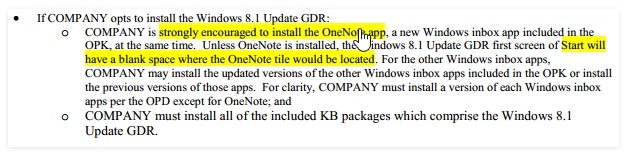 Microsoft Meminta Semua Manufaktur Memasukkan OneNote di Windows 8.1 Update