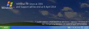 Contoh Design yang digunakan untuk mengenang kematian Windows XP