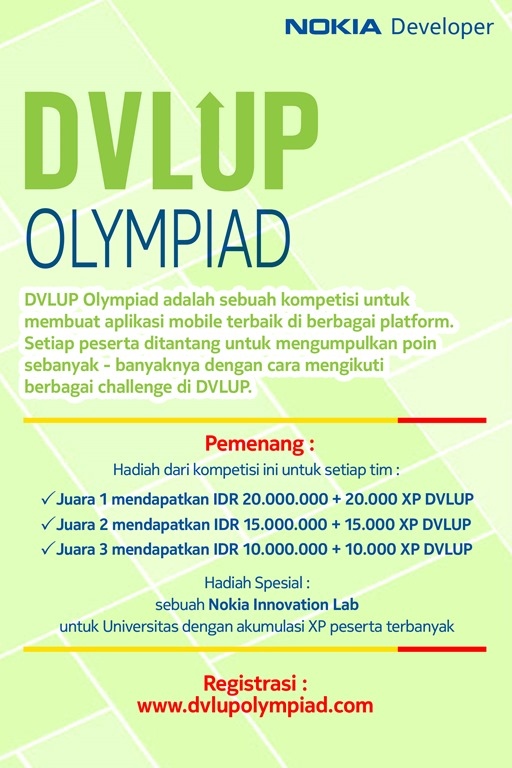 Ikuti Kompetisi Aplikasi Mobile Terbaik: DVLUP Olympiad 2014