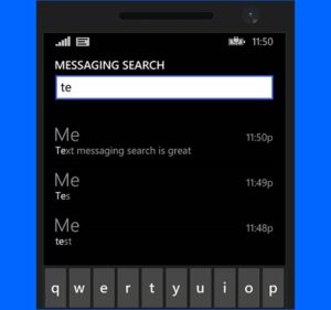 Windows Phone 8.1 Menyediakan Fitur Untuk Searching SMS
