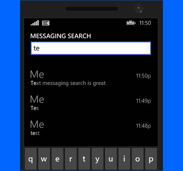 Windows Phone 8.1 Menyediakan Fitur Untuk Searching SMS