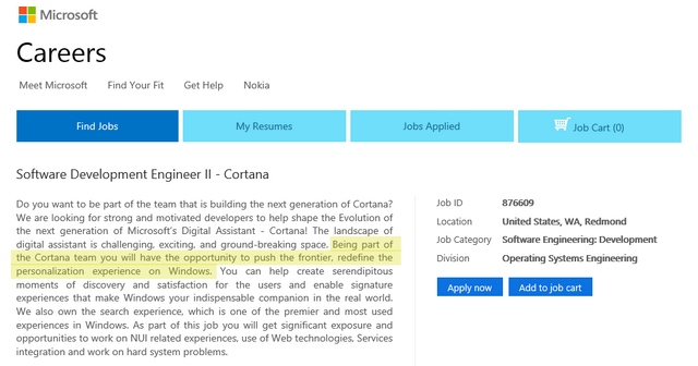 Kedepannya Windows Juga Akan Dilengkapi dengan Cortana