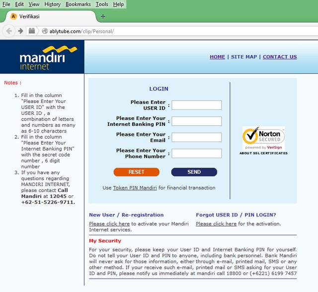 Awas Jangan Sampai Tertipu, Situs Phishing Bank Mandiri Beredar Luas!