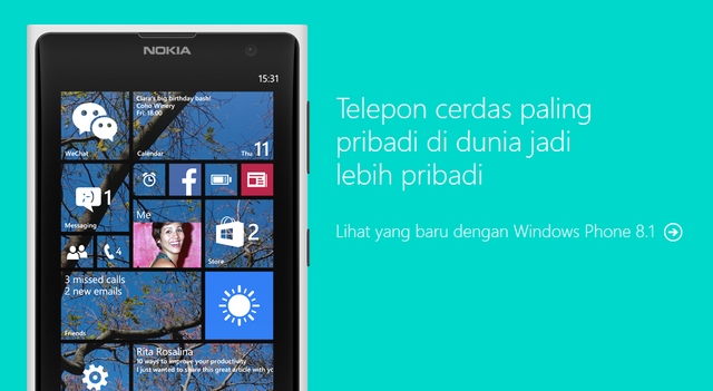 Halaman Windows Phone 8.1 Berbahasa Indonesia Muncul di Situs Official WP