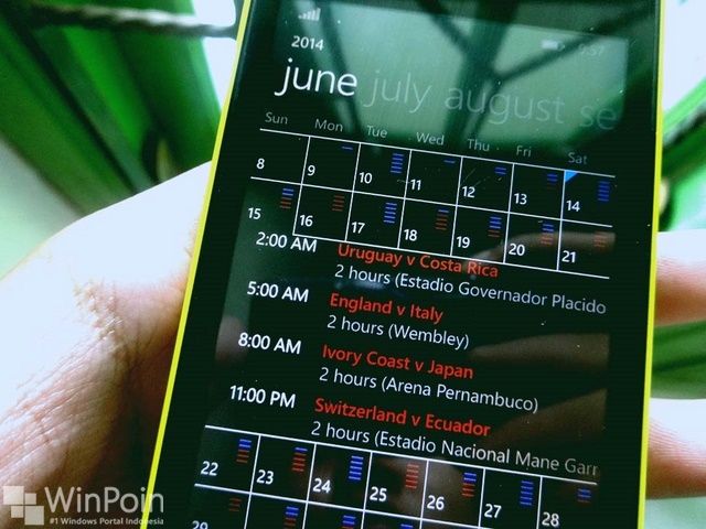 Menambahkan Jadwal Piala Dunia 2014 di Windows Phone dan Windows