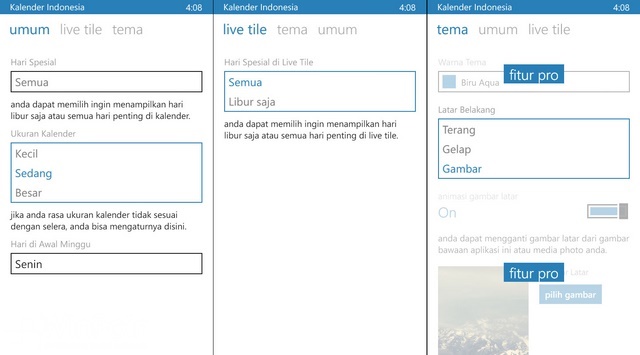 Kalender Indonesia: Aplikasi Kalender Windows Phone Khusus untuk Orang Indonesia