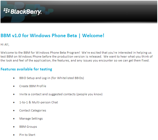 BBM Windows Phone Beta Sudah Dirilis, Ayo Download!