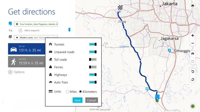 HERE Maps untuk Windows 8.1 Diupdate, Inilah Fitur Barunya